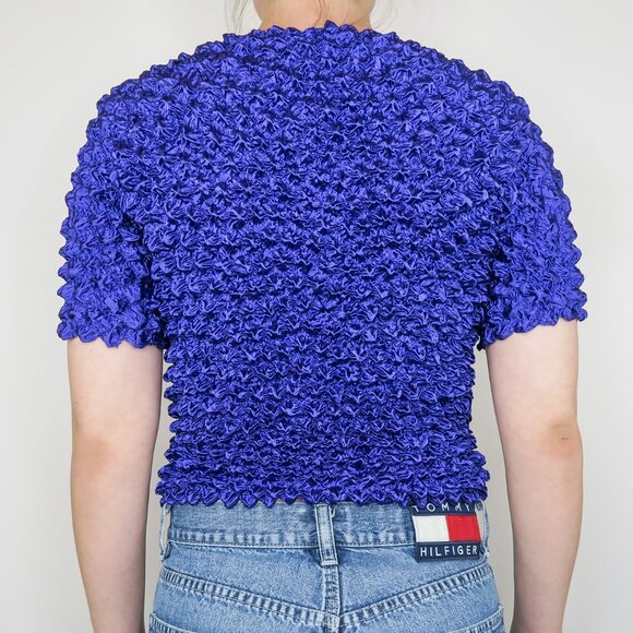 Vintage 90s Purple Bubble Popcorn Shirt - Picture 3 of 8